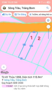 5.2x23m, Sổ Riêng Thổ Cư tại Sông Trầu giá 9xx